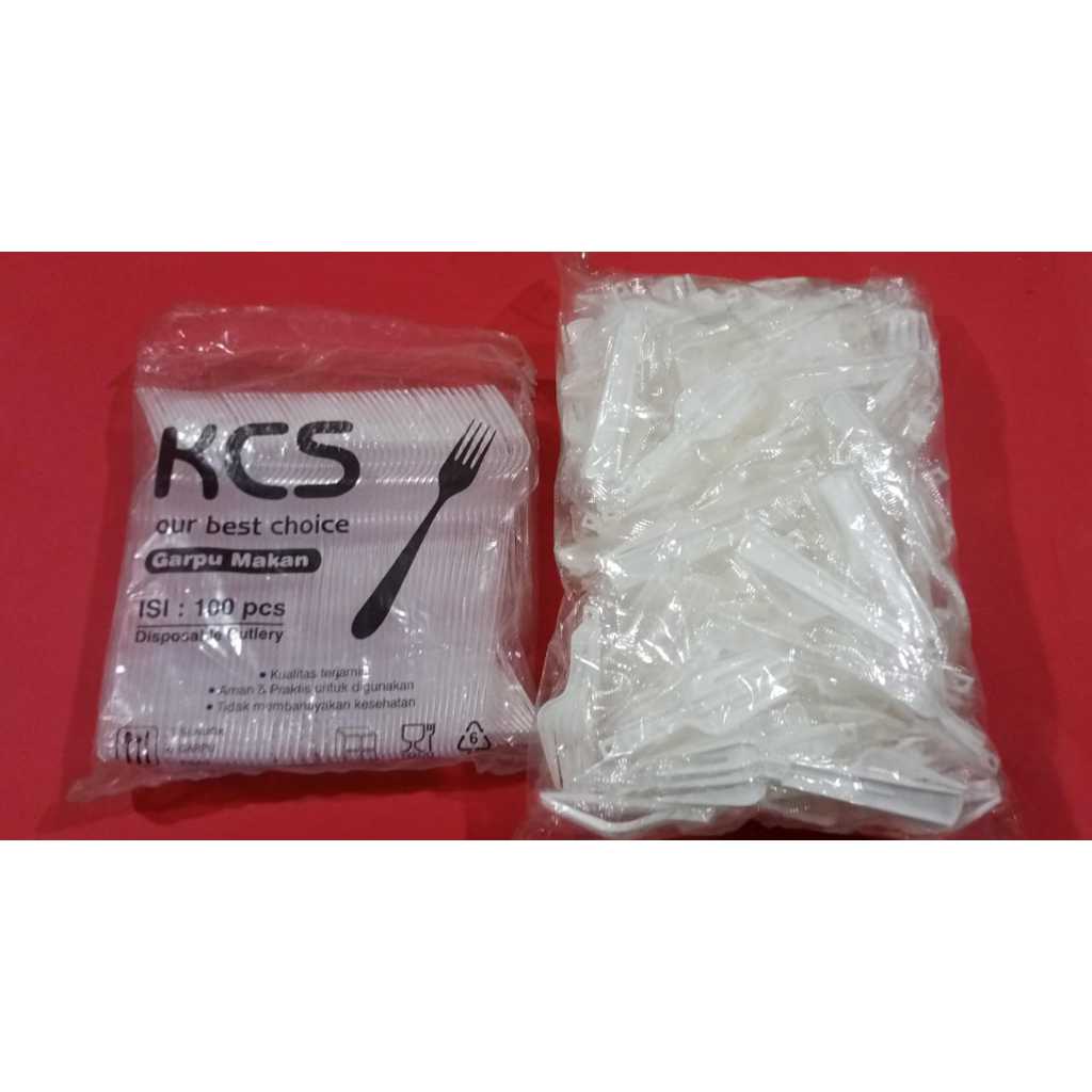 Sendok Garpu Makan Plastik Bening - Sendok  Garpu Pop Mie Lipat