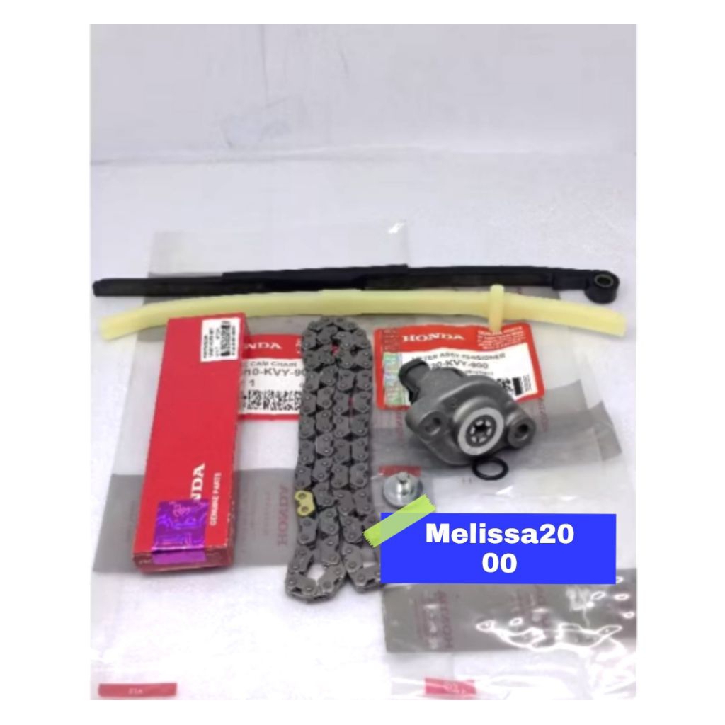 Paket 3Aitem Tonjokan keteng KVY+Rantai keteng KVB+Karet tensioner KVY Beat fi Scoopy Fi Spacy Fi Va