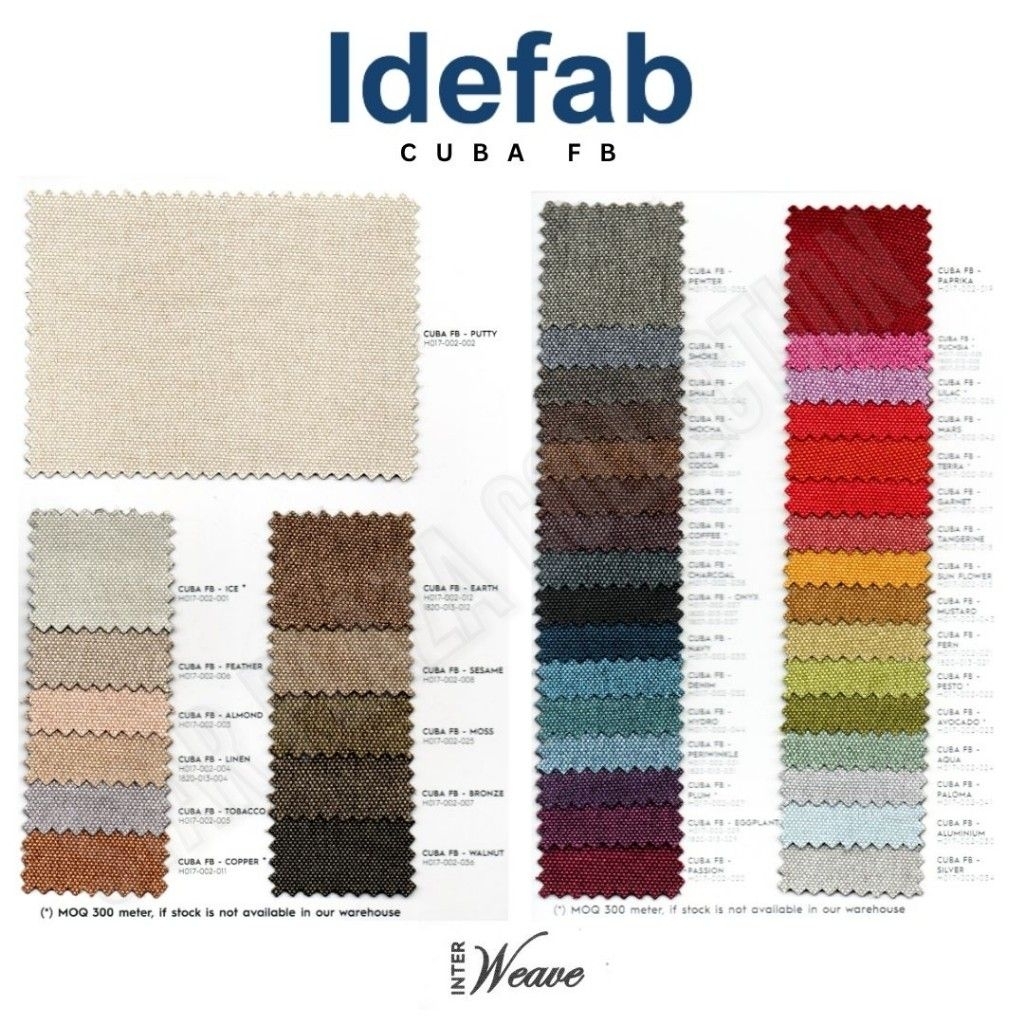 CUBA FB Idefab Pro - Bahan Kain Linen Tebal Prestige Premium Fabric High End Hotel Bintang Lima - Lu