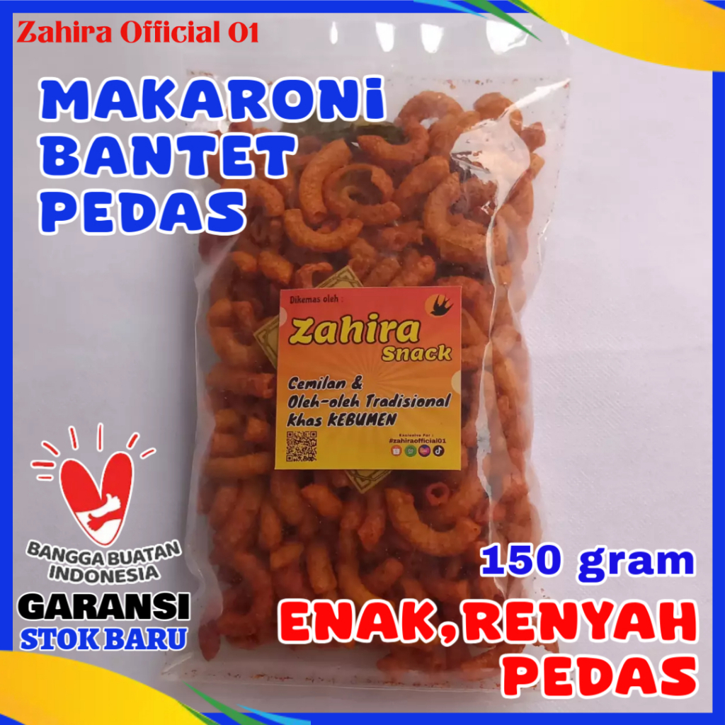 

Snack Makaroni Bantet Pedas Daun Jeruk Cemilan 150gram