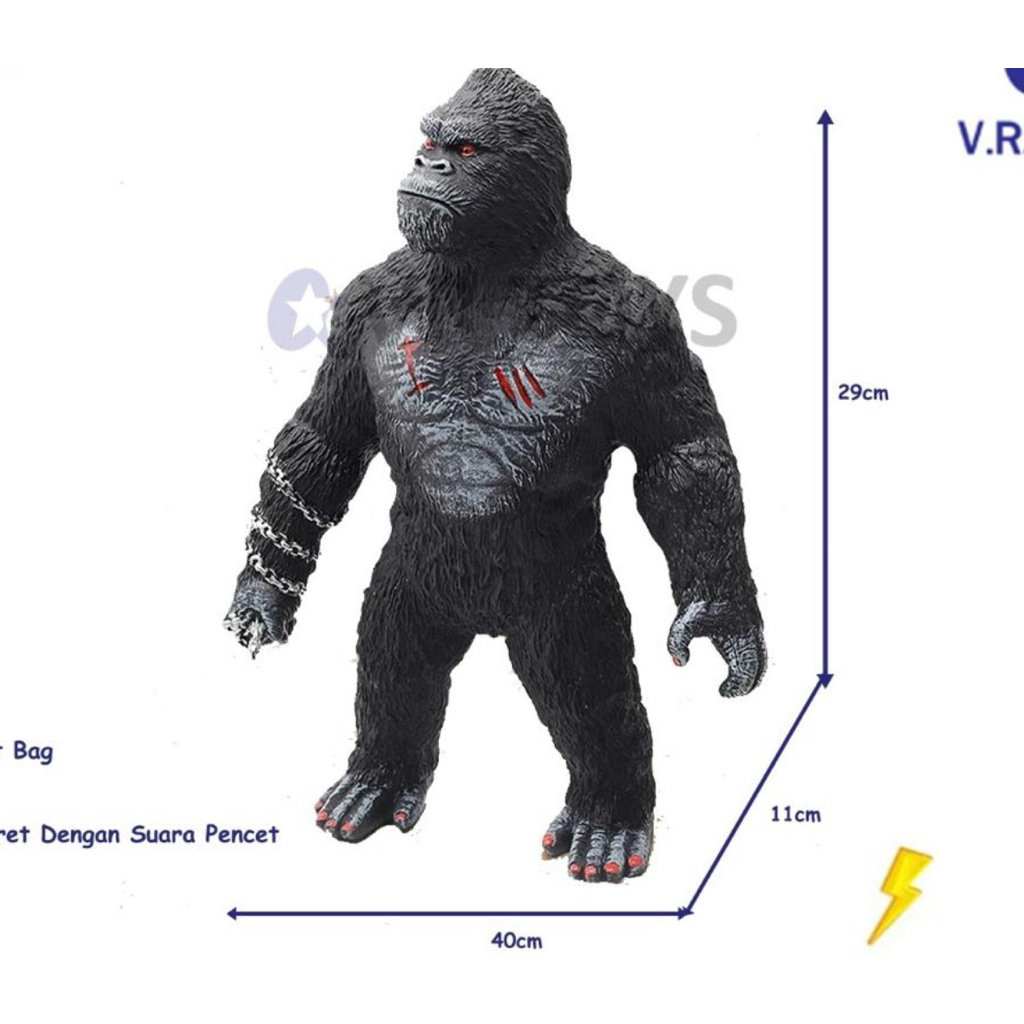 mainan kingkong karet musik