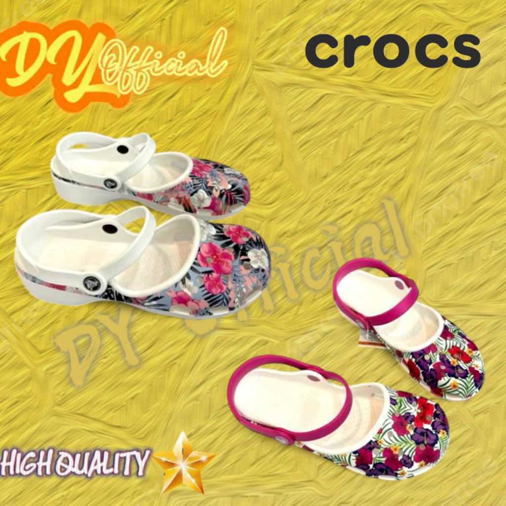 Crocs Sandal Graphic Karin Clog / Sandal Wanita Impor / Vietnam