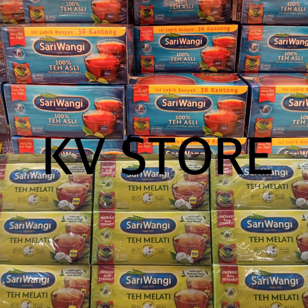 

teh sariwangi asli, sarimurni , melati isi 25 sheets kantung