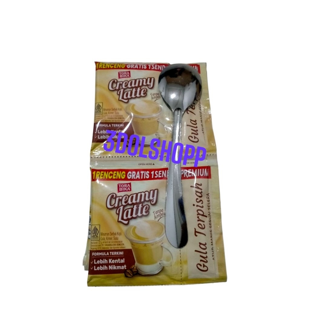 

Torabika Creamy latte renceng 10 sachet Free Sendok