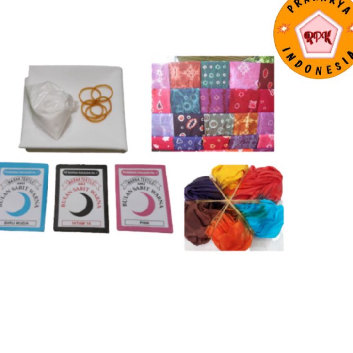 PAKET TIE DYE BATIK DAN PAKET BATIK JUMPUTAN KAIN PEWARNA FREE PENGUAT WARNA