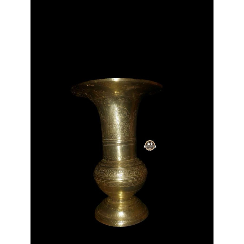 Vas paidon UKIR besar kuningan lawas