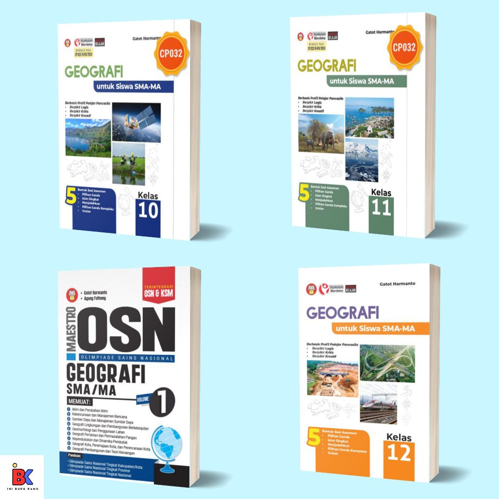 Buku Geografi SMA/MA Kelas 10/11/12 Kurikulum Merdeka dan OSN Geografi SMA Volume 1-Gatot Harmanto