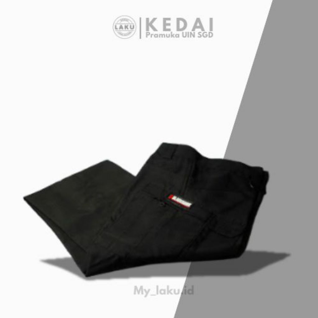 Celana PDL /Celana Tactical Pramuka / Outdoor Hitam – Celana Cargo Lapangan Bahan Ripstop