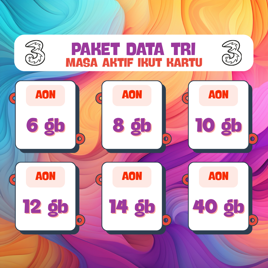 Paket Kuota Internet Tri AON Aktif Selamanya
