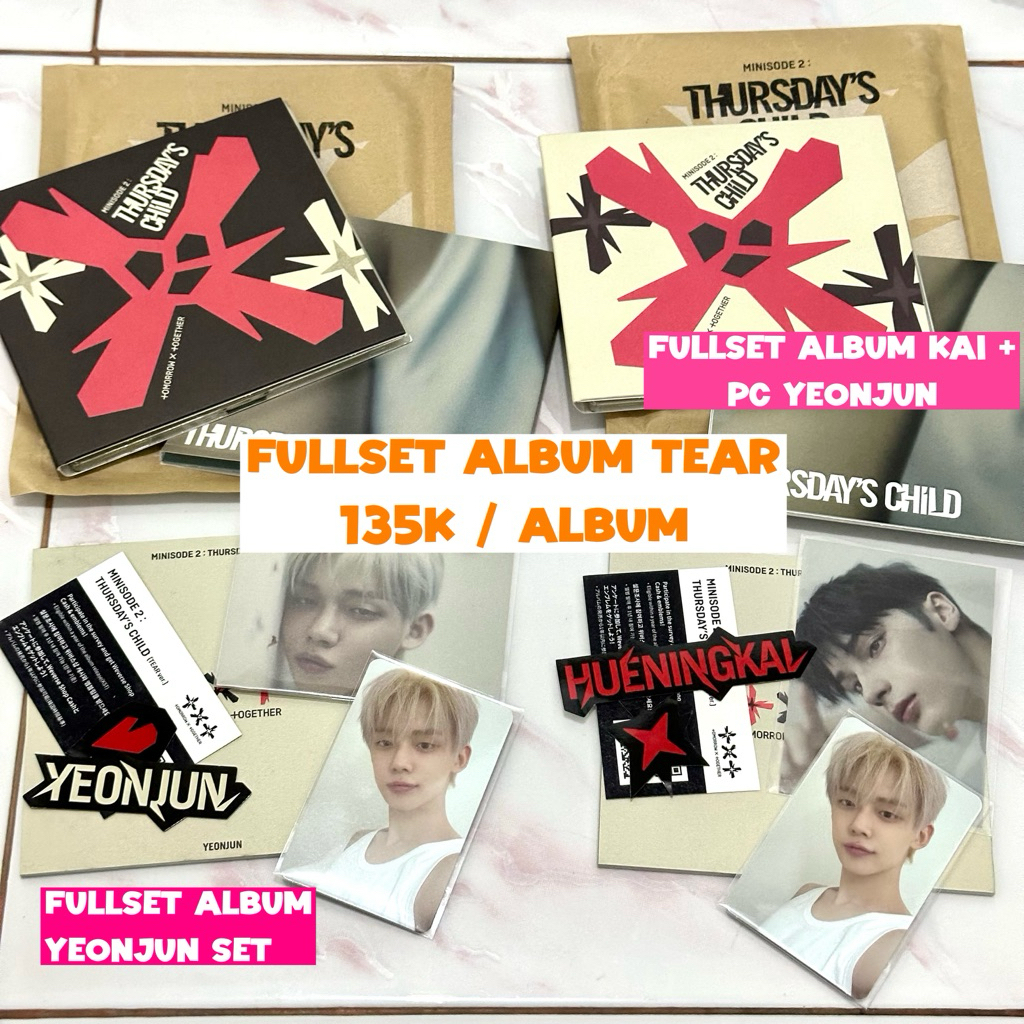 [unsealed] OFFICIAL ALBUM TXT THURSDAY’s CHILD TEAR VERSION YEONJUN SET