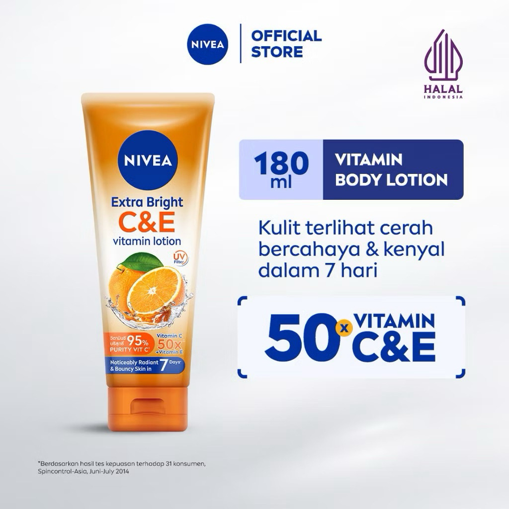 NIVEA Body Lotion Extra Bright C&E Vitamin Lotion 180ml - Handbody SPF serum UV Filter Thailand menc