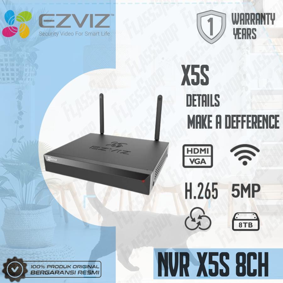 Ezviz Wireless Nvr X5S Smart WiFi IP Camera Nvr Cctv Ezviz 8 Channel