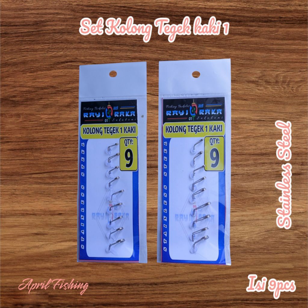 Set ring kolongan tegek joran 1 kaki isi 9pcs