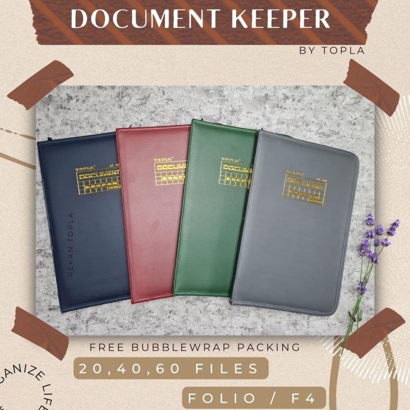 

Topla Map Dokumen Keeper Resleting Anti Air Kulit Map Document Keeper F4 Folio