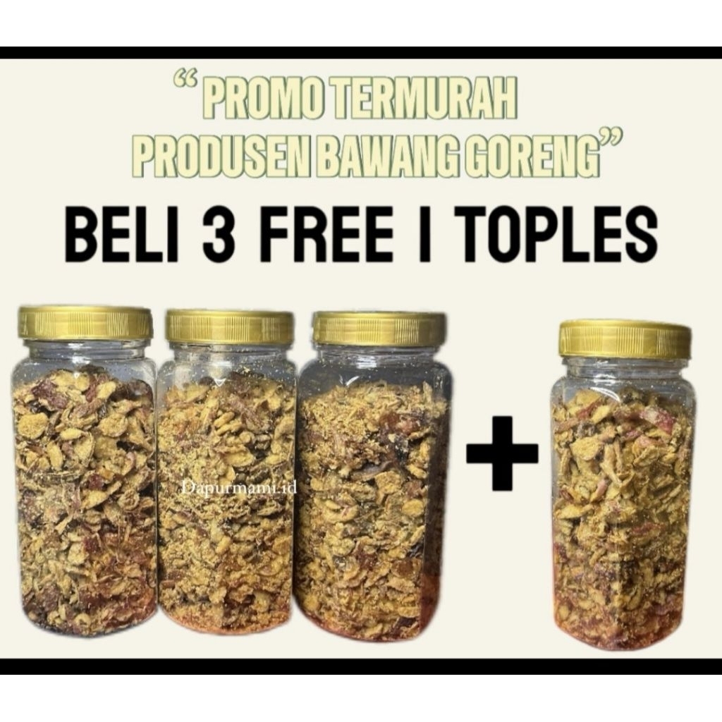 

BAWANG GORENG PAKET Hemat ISI 4 TOPLES