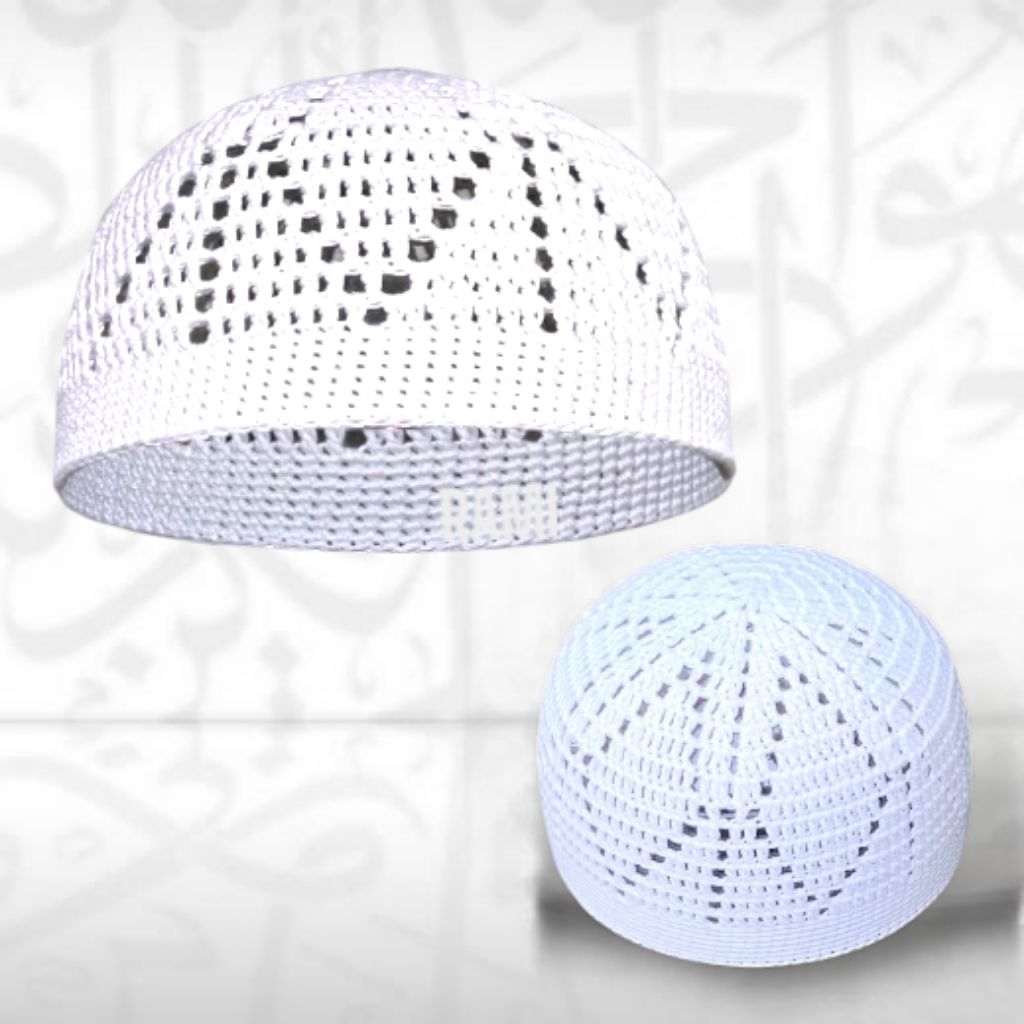 RAMI - Peci Rajut Handmade Lokal Premium Kualitas Global Ukuran Dewasa Kopiah Haji Umroh