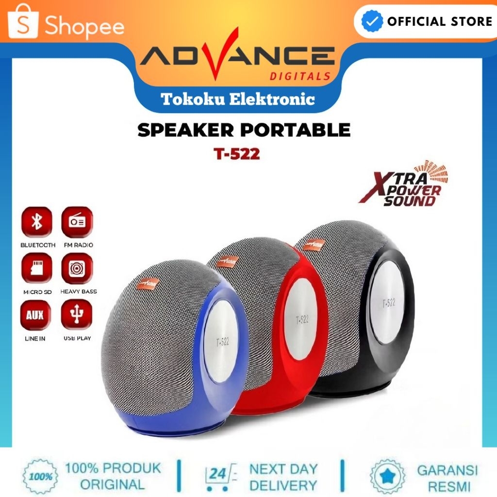 Speaker Bluetooth Music Box T522 Advance T-522