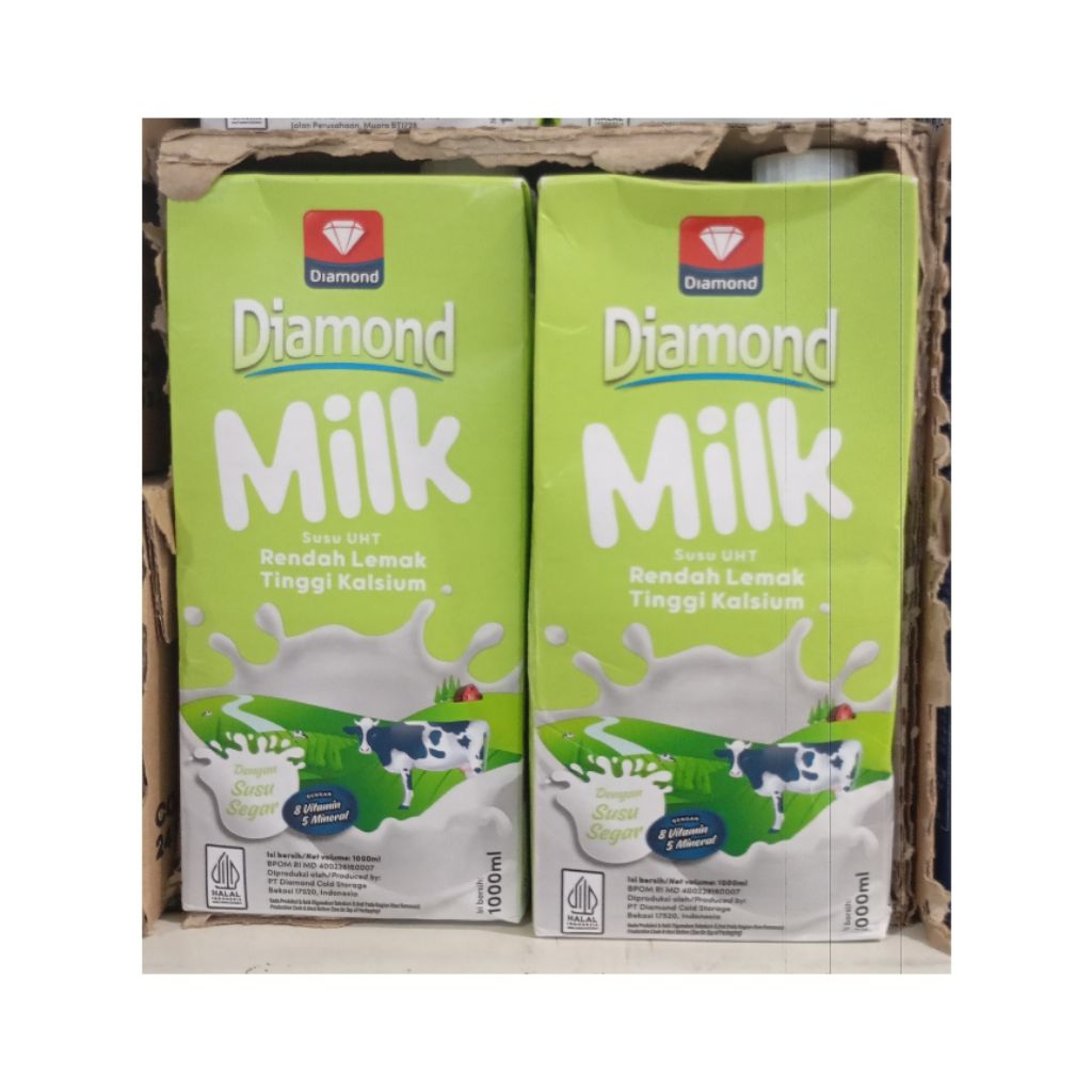 

DIAMOND SUSU UHT LOW FAT 1 LITER ISI 2 PCS