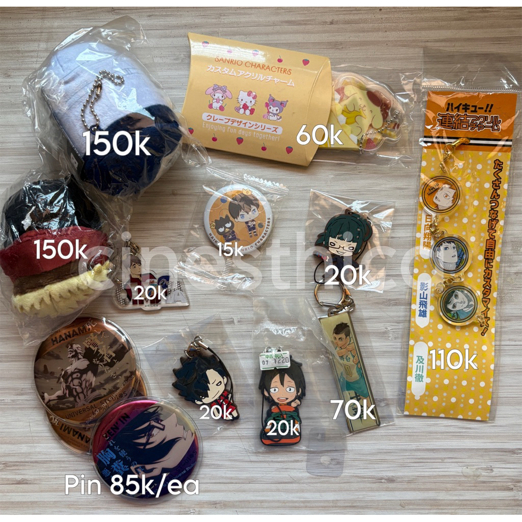 anime keychain and plushie merch (pt.2)