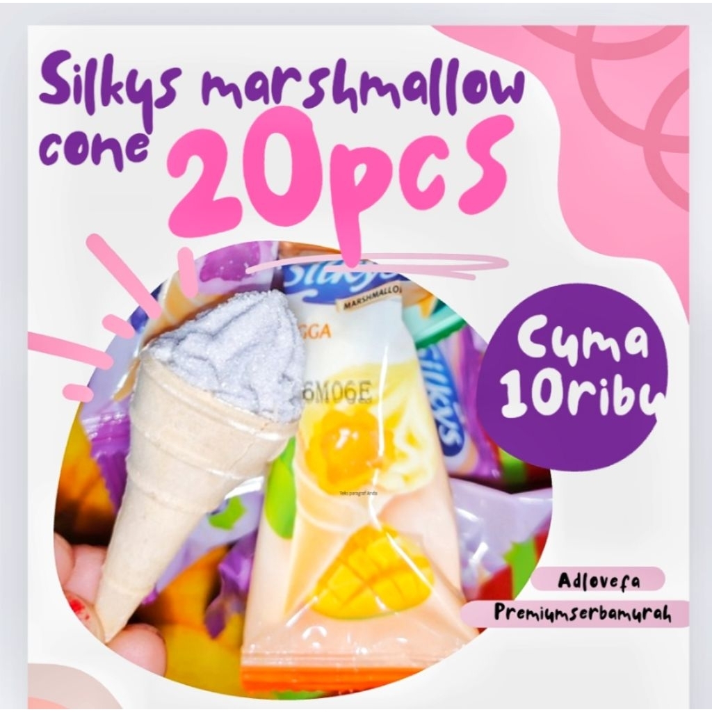 

ISI 20PCS SILKYS CONE MARSHMELLOW