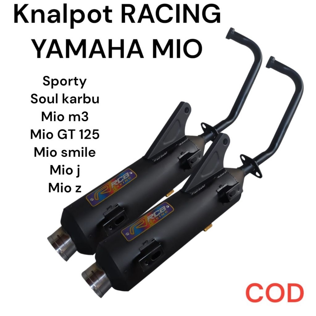knalpot standar racing RCB motor Mio sporty Mio m3 smile ngebass adem pnp
