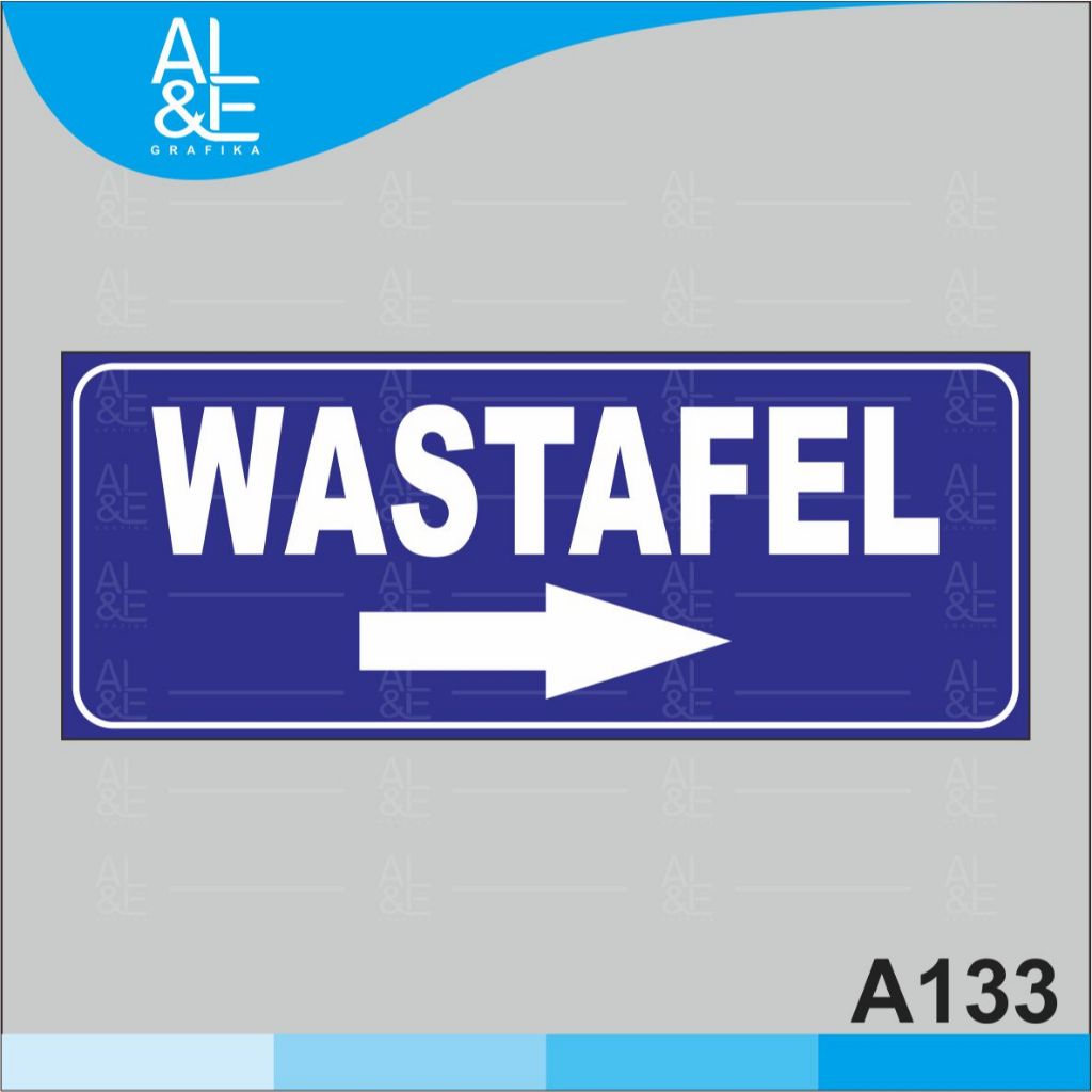 

A133 - Acrylic Sign, Stiker Akrilik Petunjuk Arah Letak/Posisi Wastafel, Tahan Air, Premium dan Murah