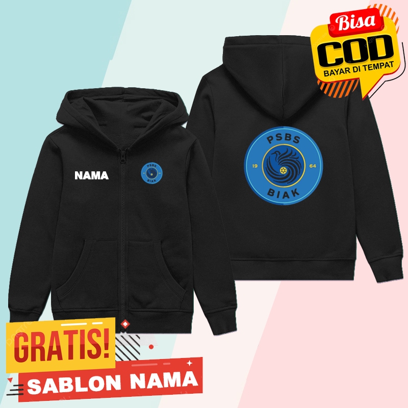 Zipper Anak PSBS BIAK / Jaket Anak Laki Laki & Perempuan PSBS