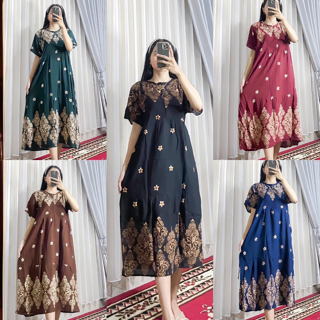 Daster Alina Rayon Wanita Terbaru 2025 - Motif Bunga
