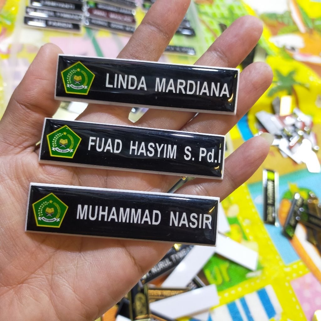

Name tag#Nama Dada Logo kementerian agama RI