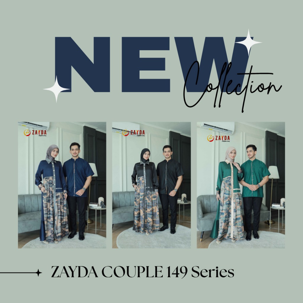 NEW ARRIVAL COUPLE SARIMBIT ZAYDA 149 SERIES BY ZAYDA MOESLEM WEAR | SERAGAM PASUTRI KONDANGAN