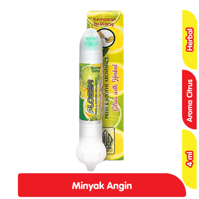 Plossa Minyak Angin Aromaterapi Inhaler Roll On Citrus 4 ml | Plossa Minyak Angin Roll on | Plossa R