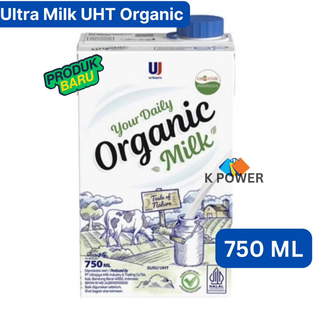 

Ultra Milk Susu UHT Organik kotak 750 ml