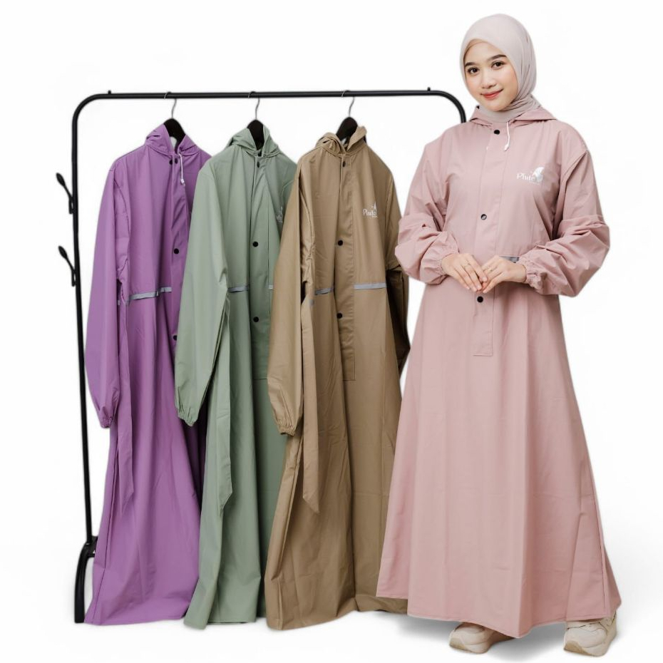 JAS HUJAN DEWASA MANTEL GAMIS Syar'i Wanita Muslimah / Jas Hujan Gamis Muslimah