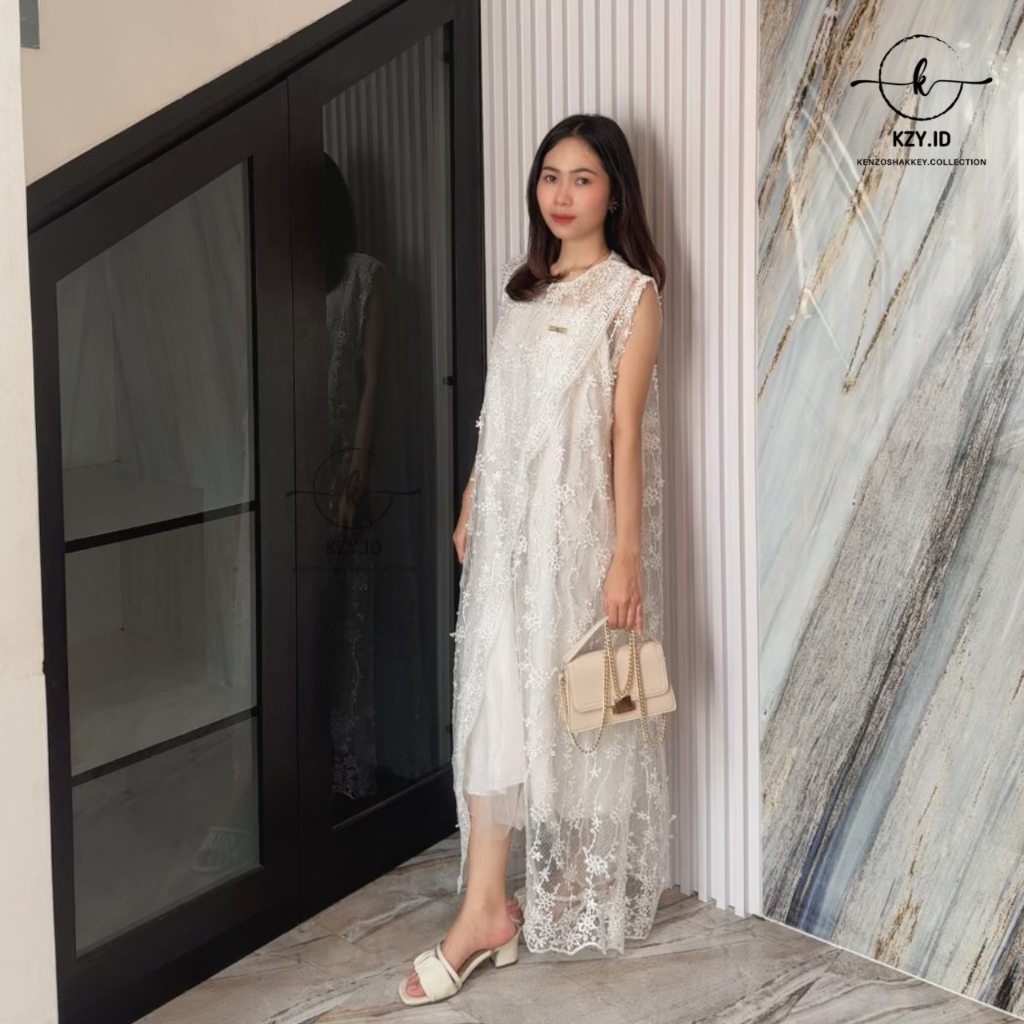 [Kzy.Id] One set Luna Dress Non Hijab kondangan Wanita Kekinian
