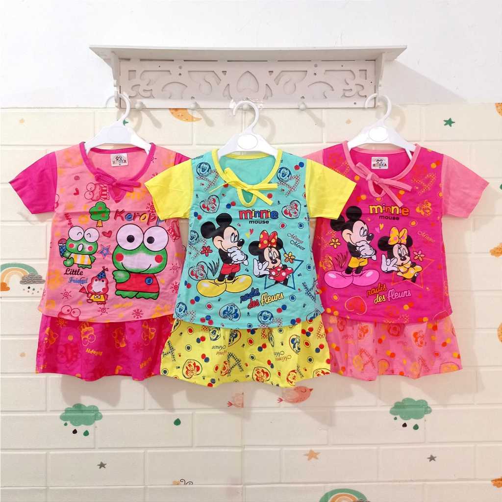 3 Stel Rok Karakter Anak Perempuan Usia 1-2 Tahun | Setelan Lucu & Nyaman untuk Bayi Cewek