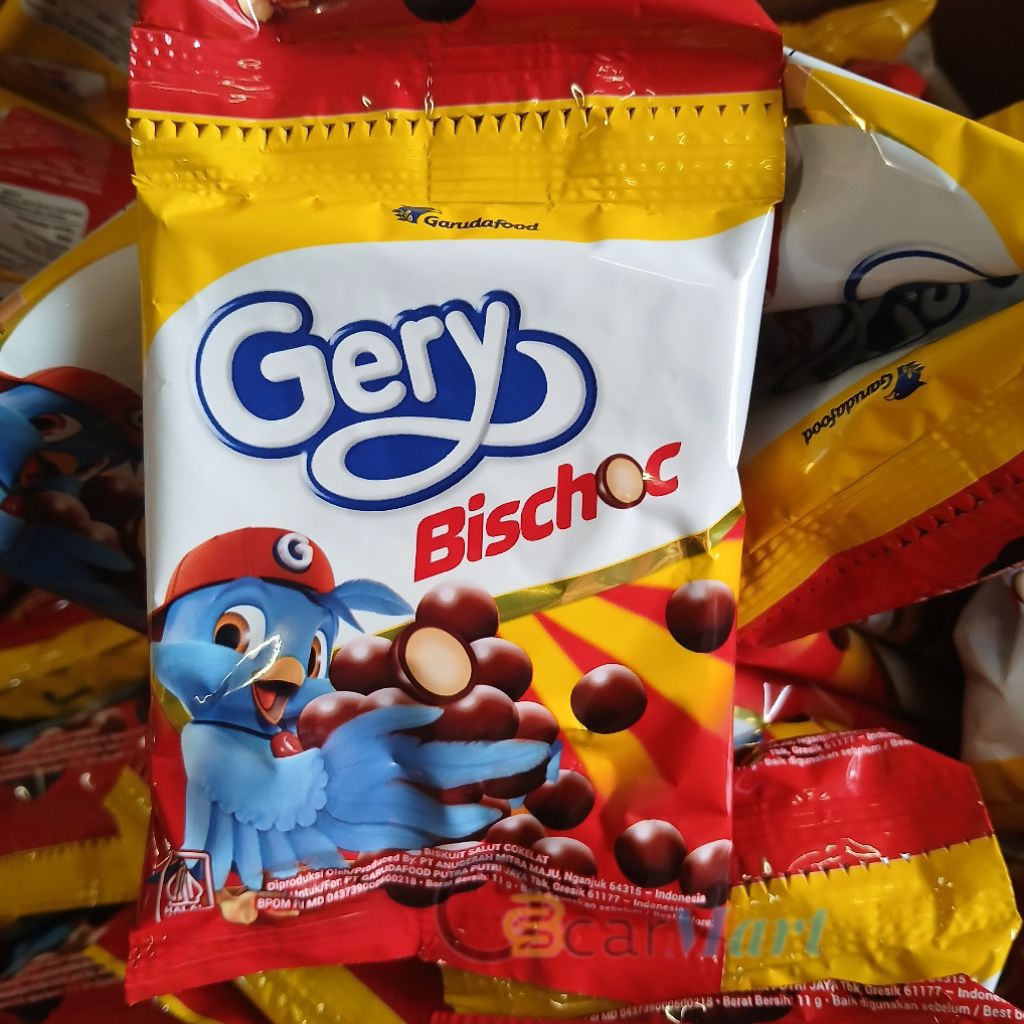 

ORINS Biskuit Coklat GERY BISCHOC Renceng 1000 isi 10pcs 16gr