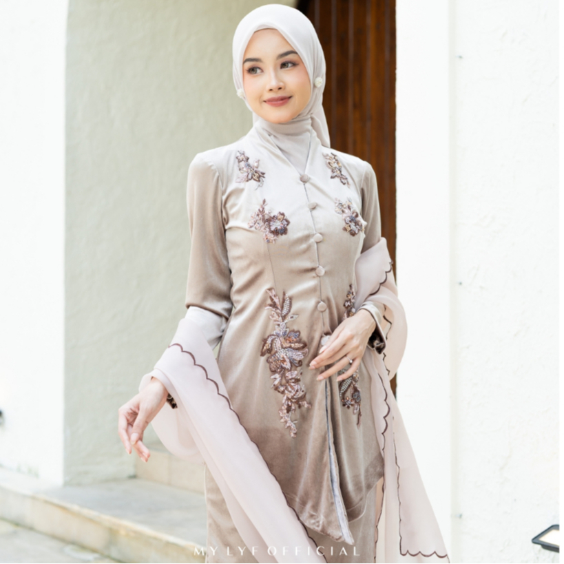 MYLYF OFFICIAL - JAUZA SET DRESS - SPAN - PANJANG - RESEPSI LAMARAN PREWED LEBARAN BUKBER - WANITA M
