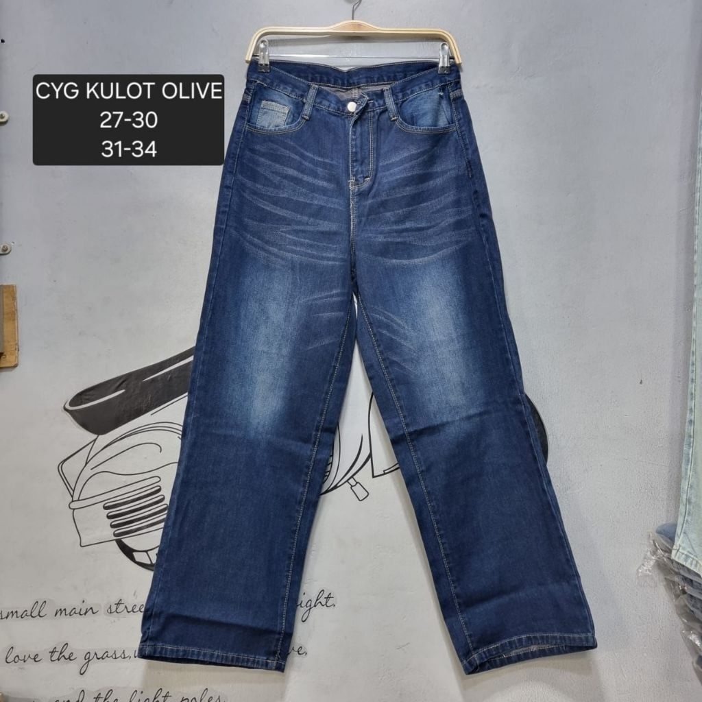 celana wanita kulot / kulot import Wanita Blue Olive CYG Jeans