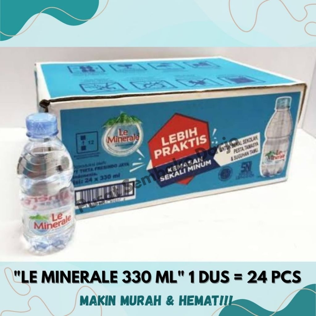

INSTANT Le Minerale Botol 330ml 1 Dus Isi 24pcs botol