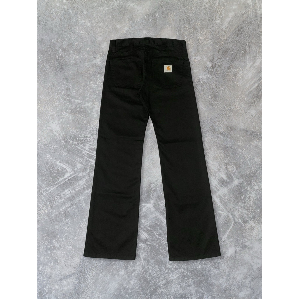 CRHRTT Black Denim Second - Celana Denim Hitam Pria Keong Selvedge - Reguler Fit