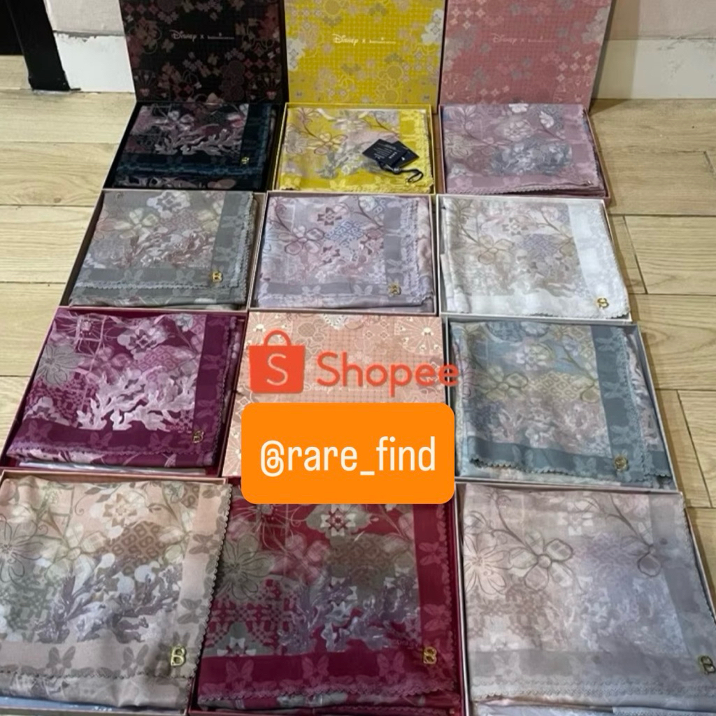 [NEW] Original Buttonscarves The Dream Park TDP Black Hitam Viola Sweet Pink Sweetpink Disney Bow Sc