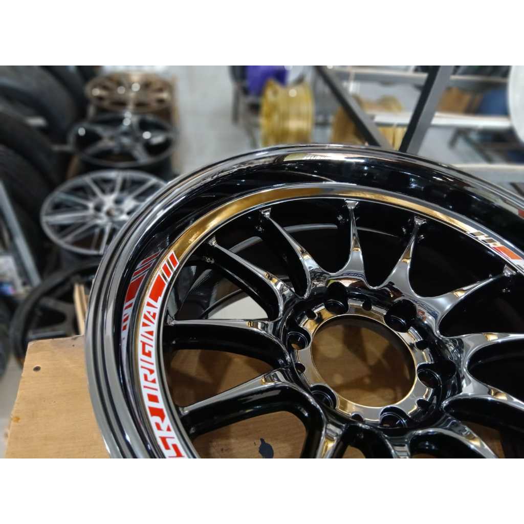 velg hsr black chrome ring 18 lubang 6 buat fortuner pajero hilux