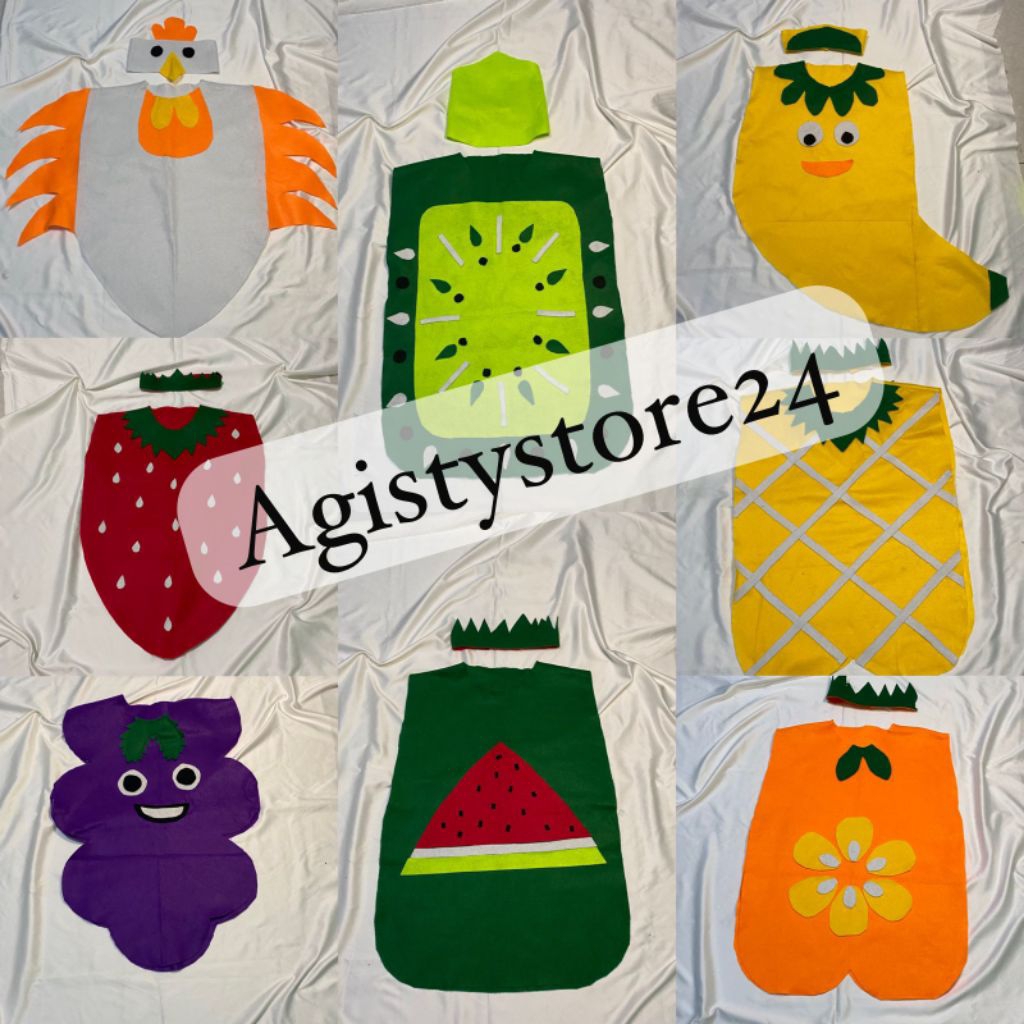 Kostum Karnaval Buah | Baju Karnaval Buah | Baju Cosplay Karakter Buah | Kostum Anak Lucu Terlaris
