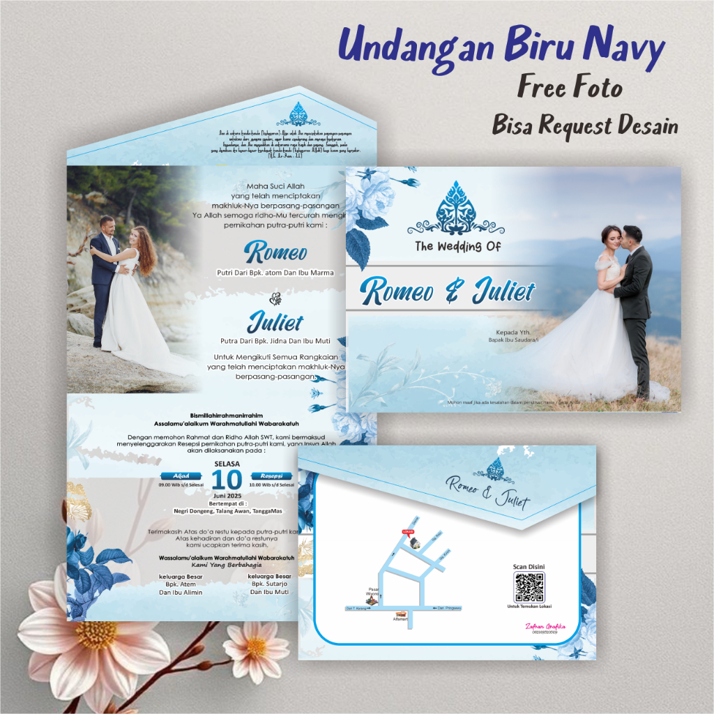 Undangan pernikahan semi amplop free foto