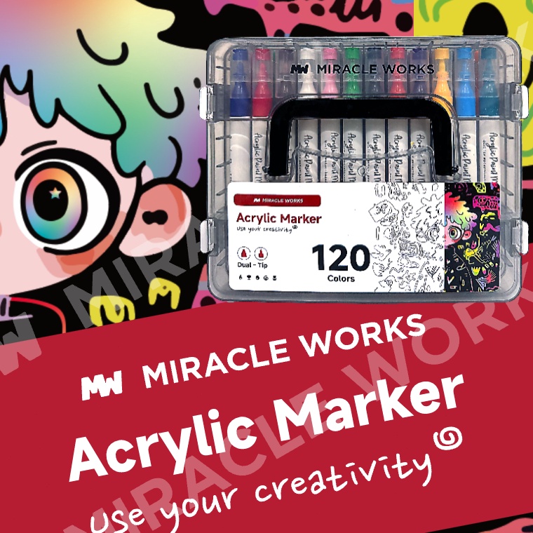 

KODE R86B MW Spidol Akrilik Dual Tip 2436486729612 Warna Paint Marker DIY Painting Spidol