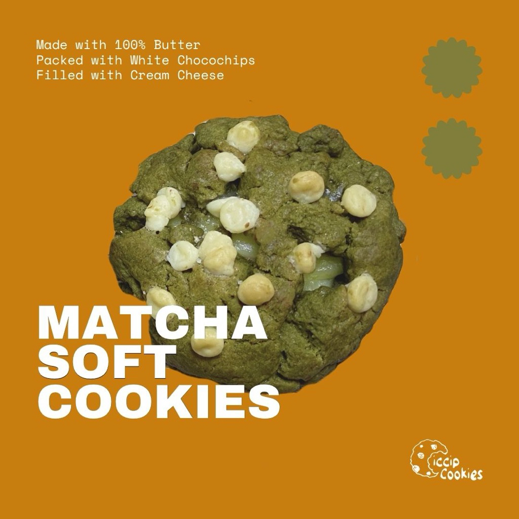 

Premium Soft Baked Cookies - Matcha by Ciccip.Cookies
