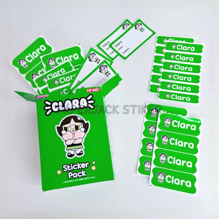 

Paket Sticker Nama Pack Custom Waterproof 1 Pack Tema PPG Cry Baby Buttercup