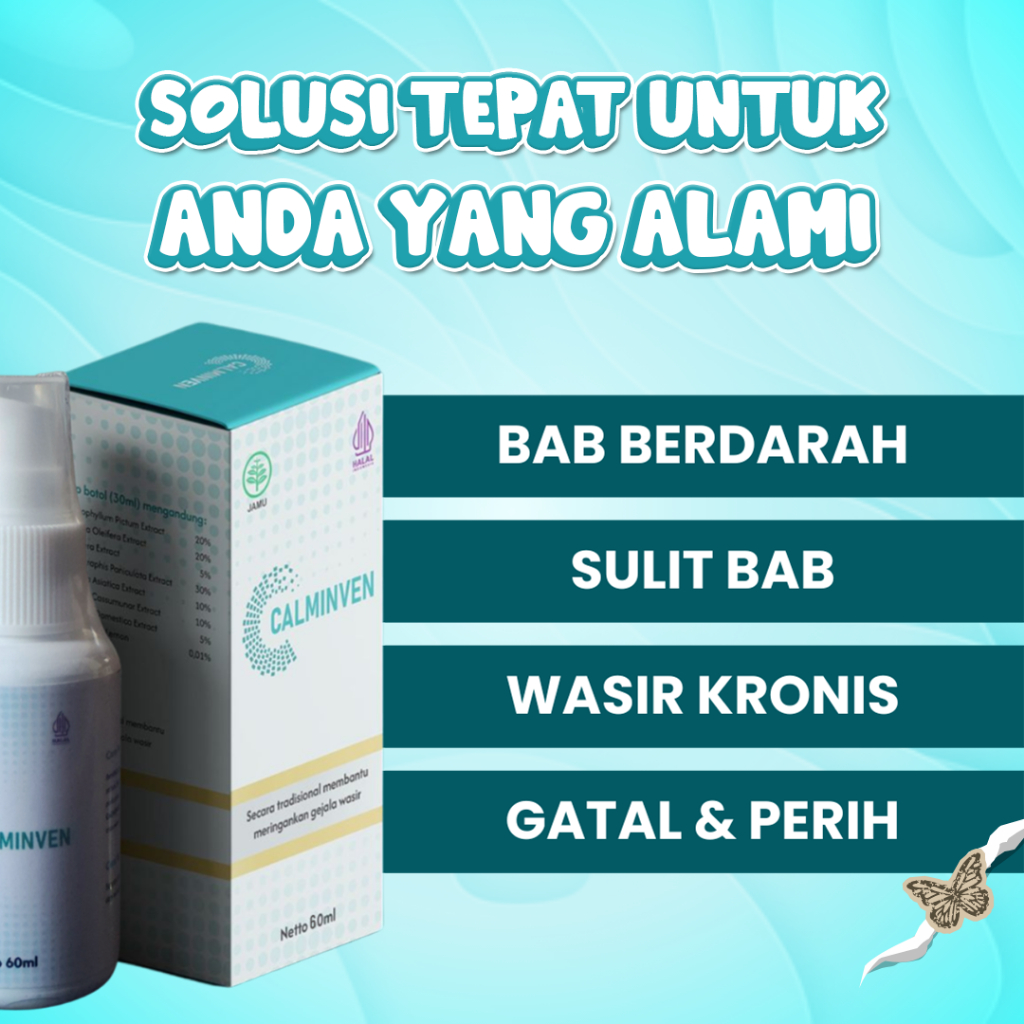 Calminven Herba OIl Wasri Obat wasir semprot Herbal Obat wasir Obat ambeien herbal obat ambeien semp