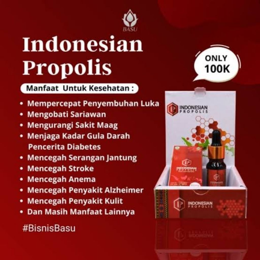 Propolis Indonesian Original PT BASU 1 box isi 2 botol