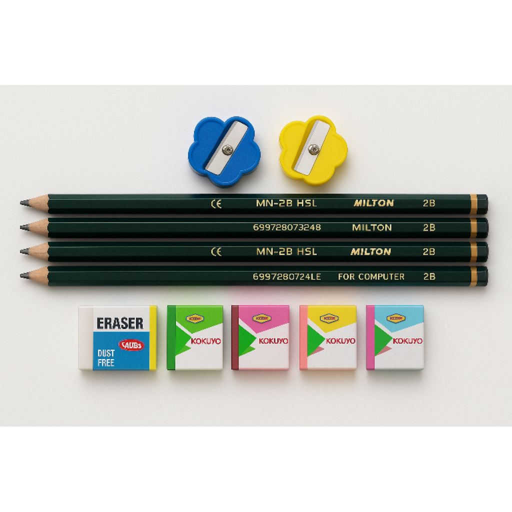 

PAKET PINTAR SI KECIL PENSIL 2B, PENGHAPUS ,SERUTAN